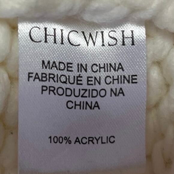 Chicwish Cream Yellow Crochet Floral Flower 3D Button Up Cardigan Sweater Sz S - Picture 6 of 6